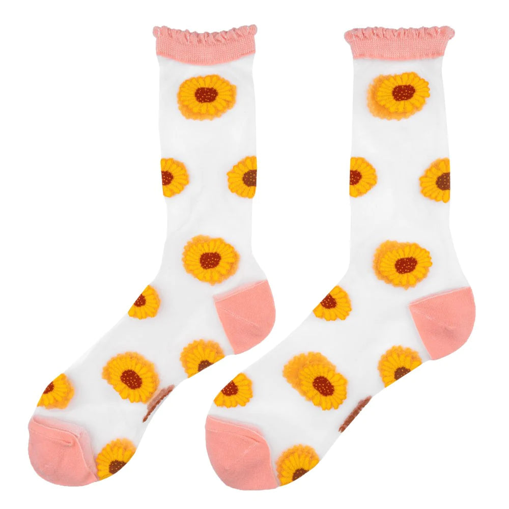 Sunflower Sheer Socks