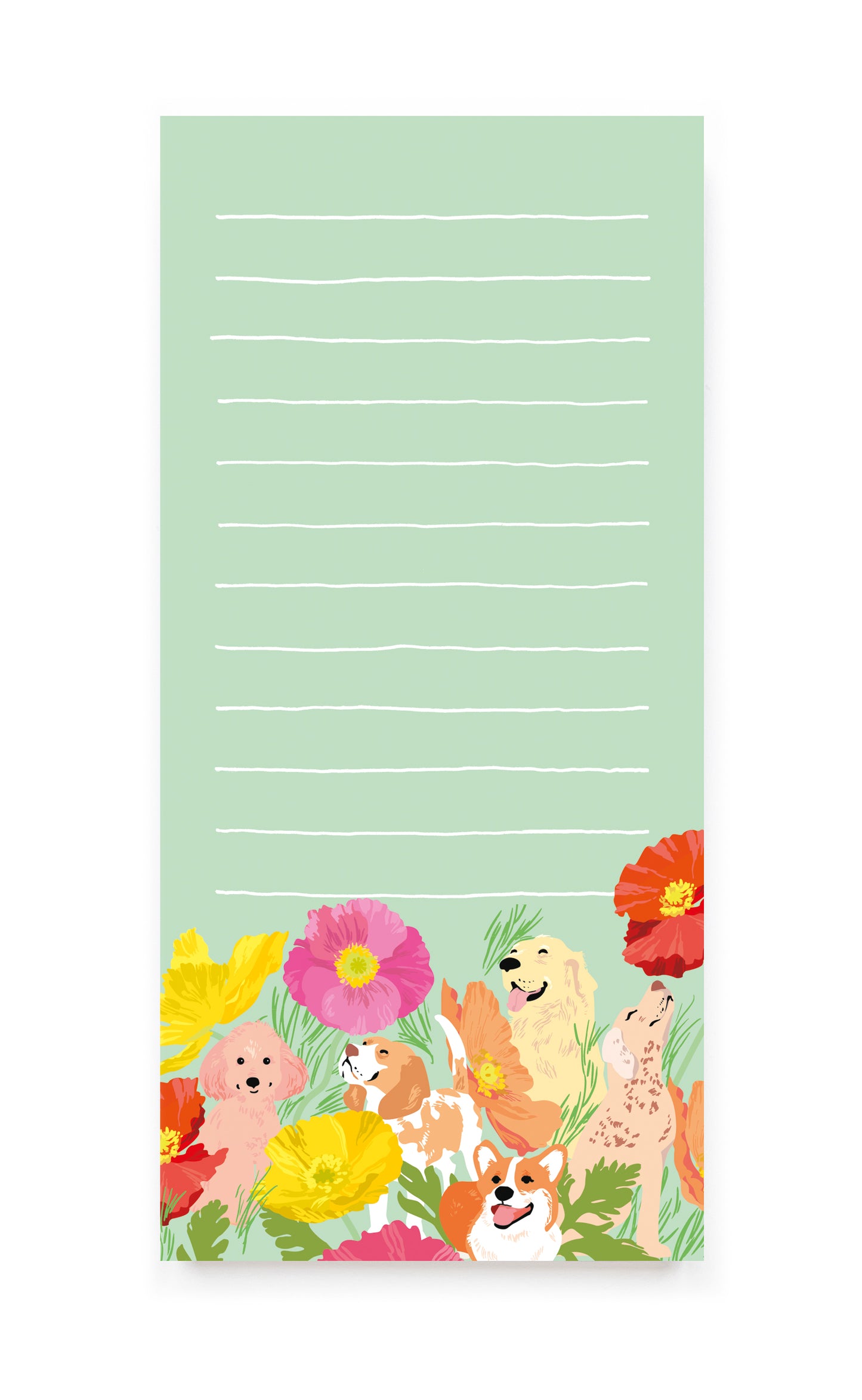 Dogs and Flowers List Pad
