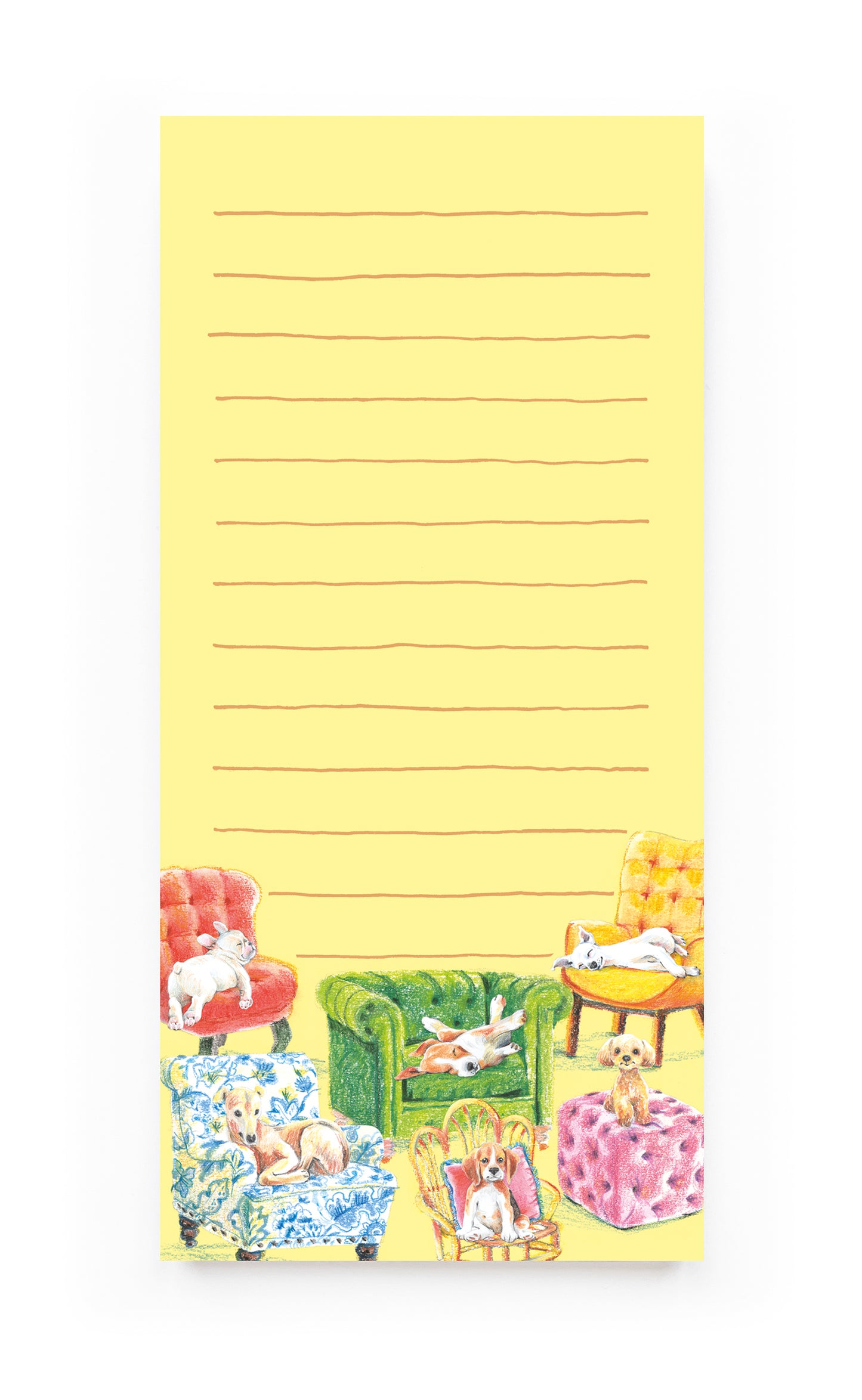 Dogs on Chairs List Pad