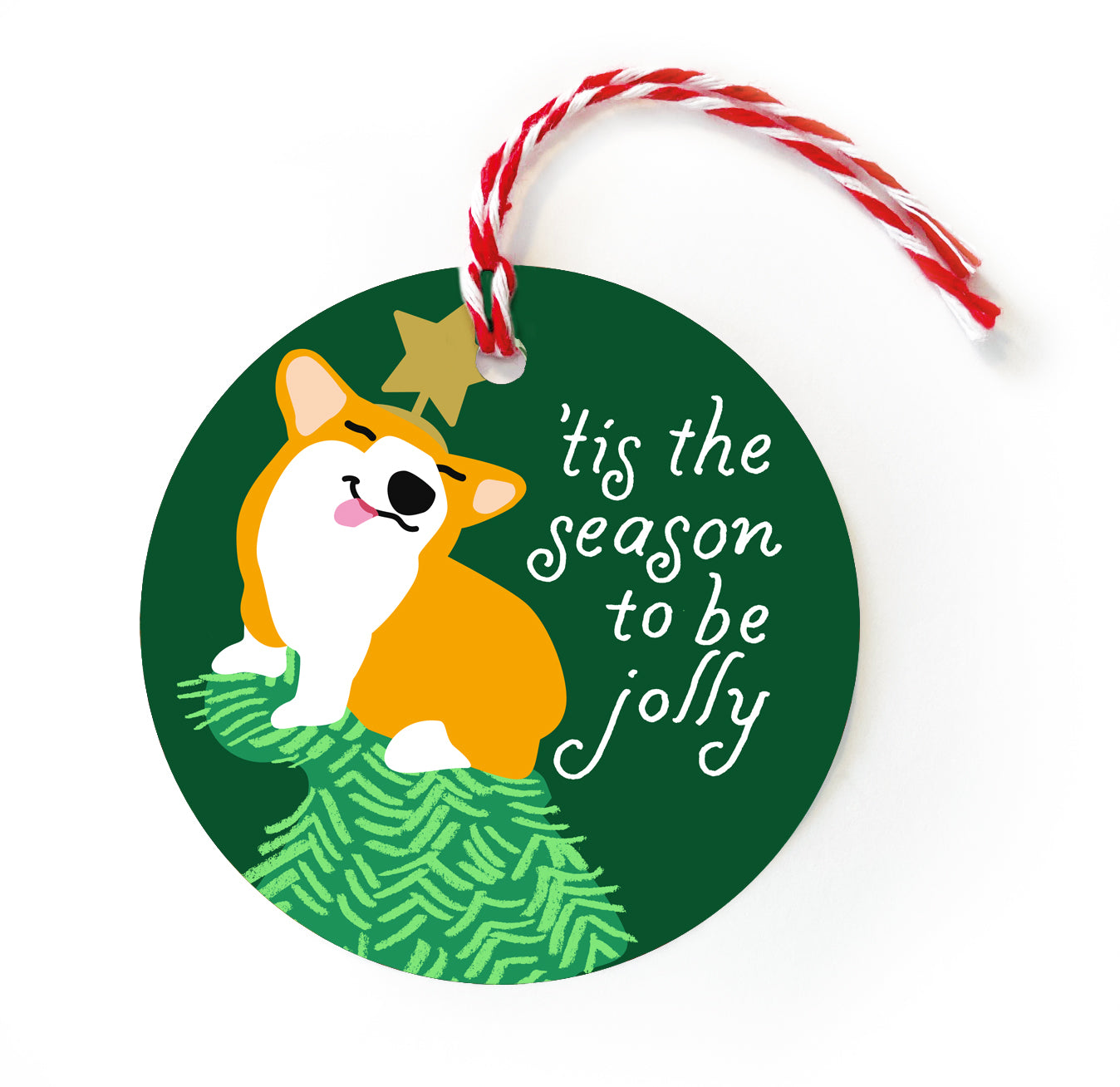 Corgi Christmas Tags