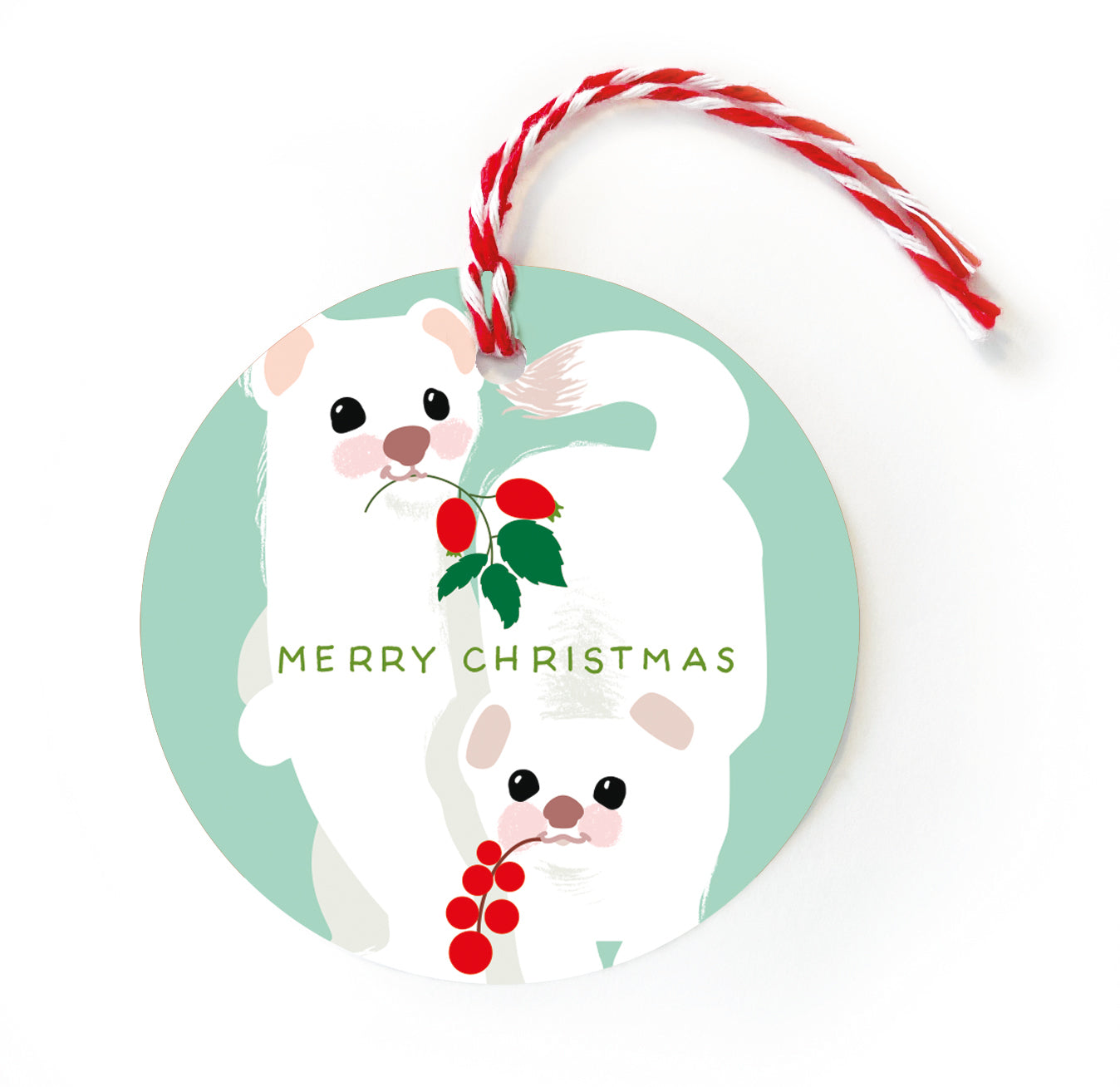Snow Stoats Christmas Tags