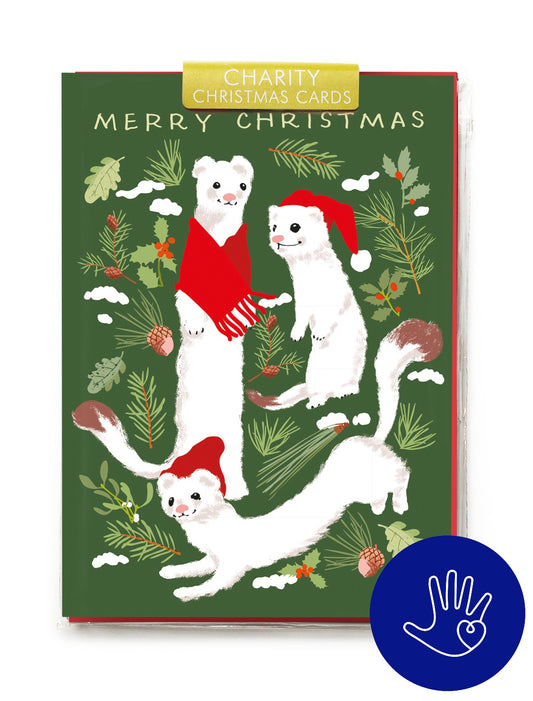 White Ferrets Christmas Charity Bag