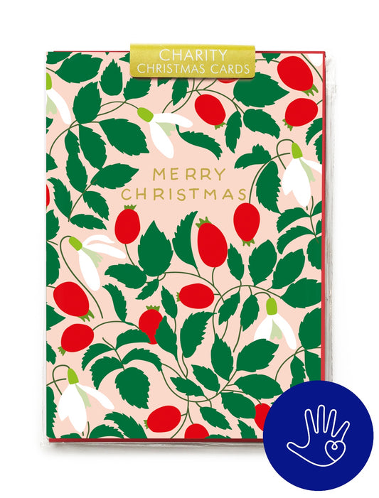 Winter Wildflowers Christmas Charity Bag