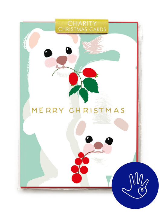 Snow Stoats Christmas Charity Bag