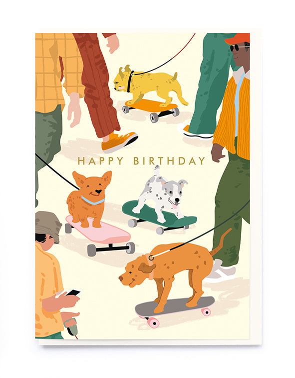 Skateboarding Dogs Men's Birthday