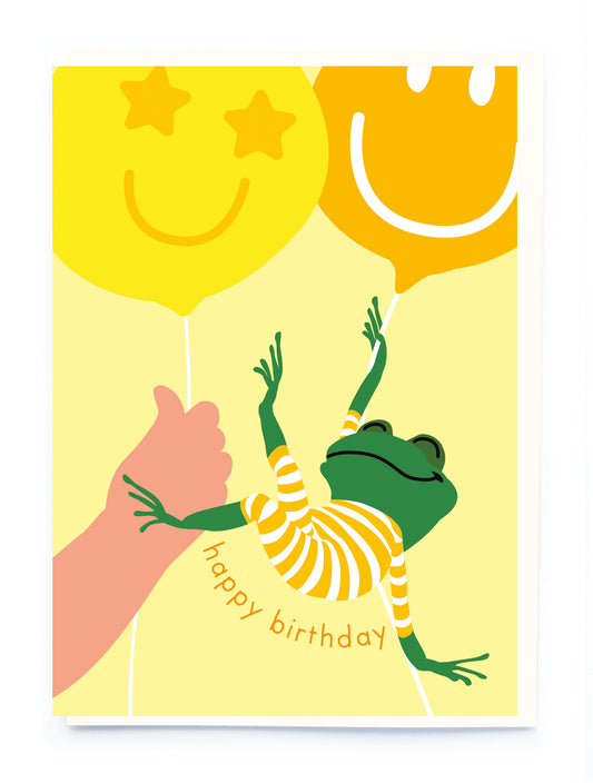 Frog and Balloons Kid's Birthday