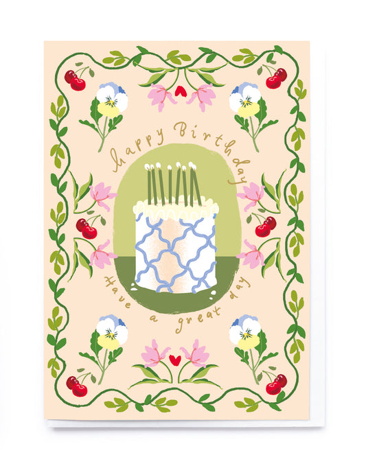 Cake and Cherries Birthday