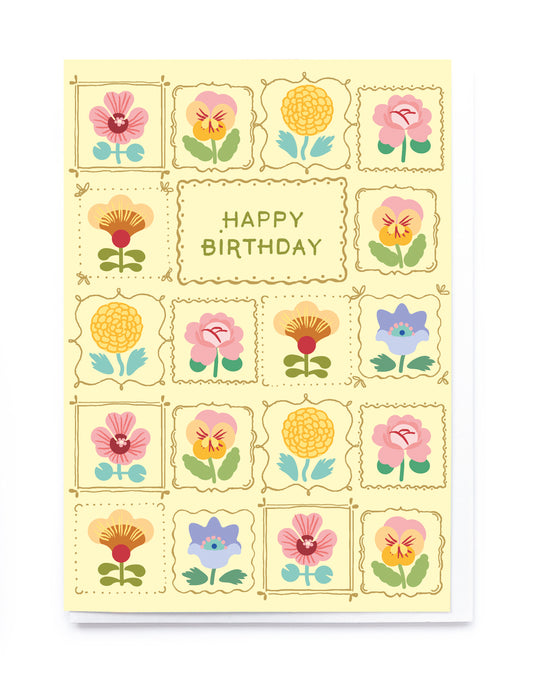 Butter Yellow Floral Birthday