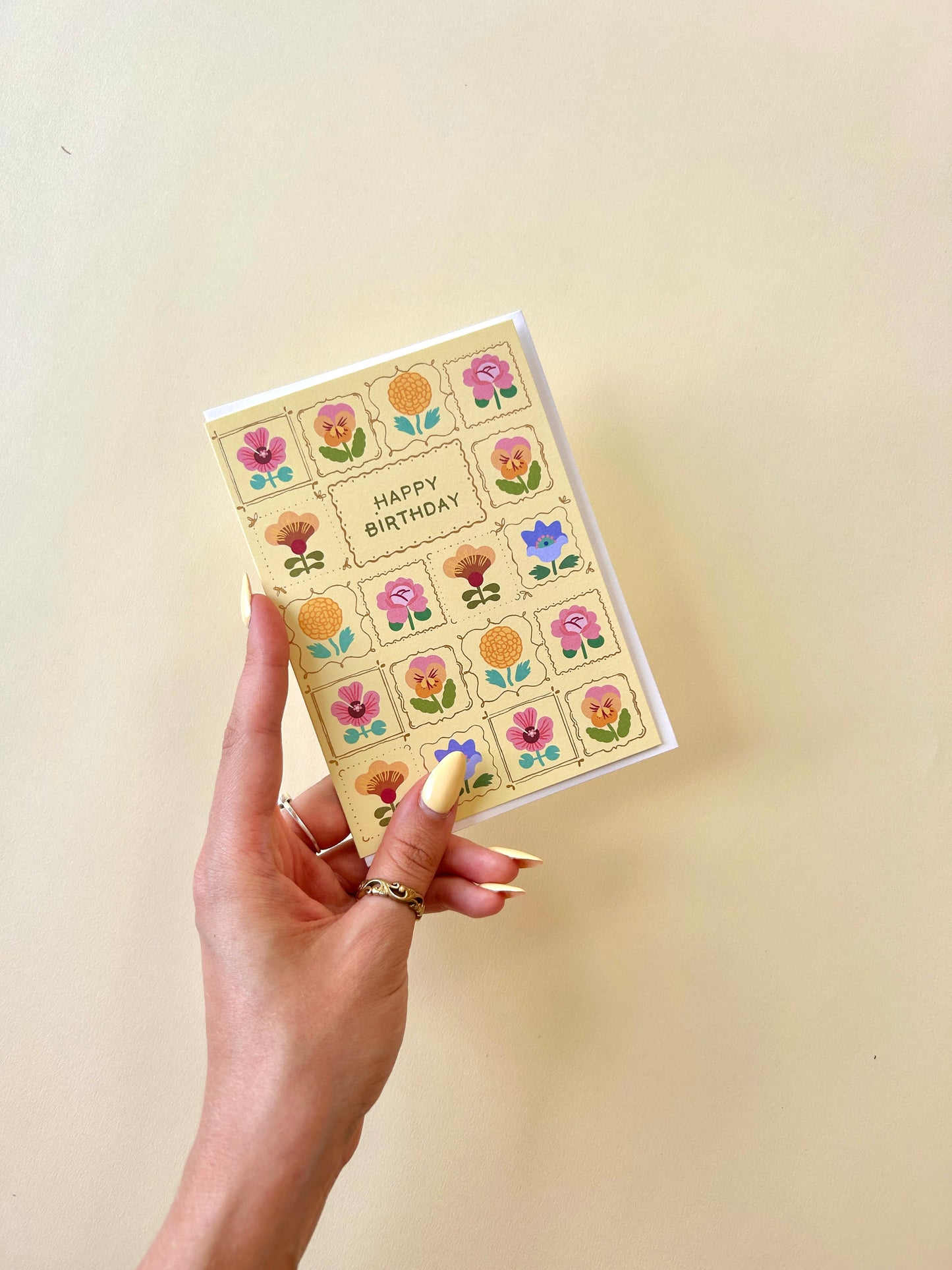 Butter Yellow Floral Birthday