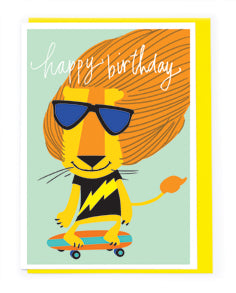 Skater Lion Kids Birthday