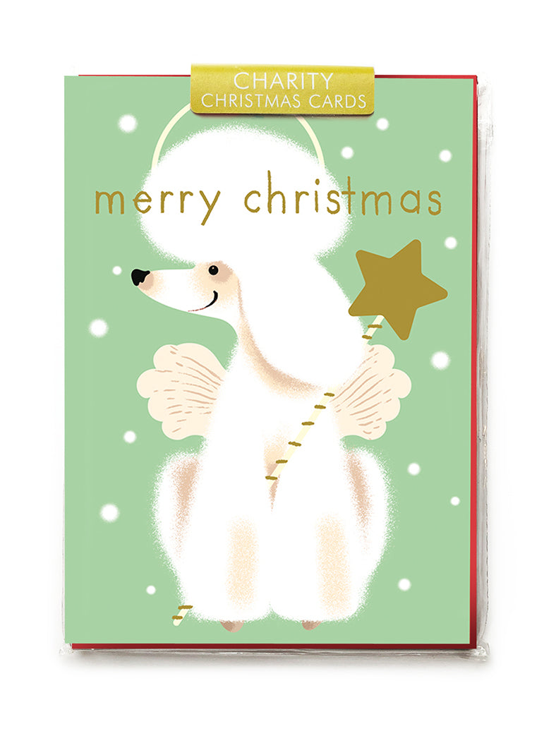 Poodle Angel Christmas Charity Bag