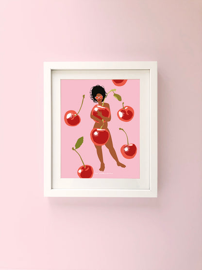 Cherry Fruit Nudie Print