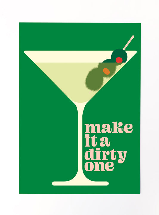 Dirty Martini A3 Print