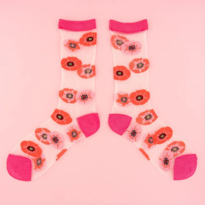 Poppy Sheer Socks