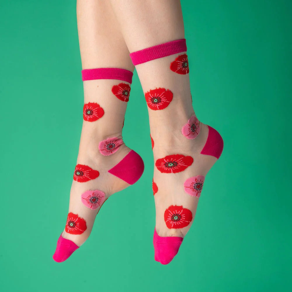 Poppy Sheer Socks