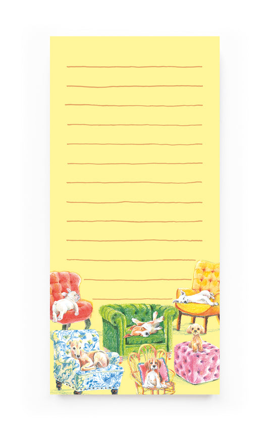 Dogs on Chairs List Pad