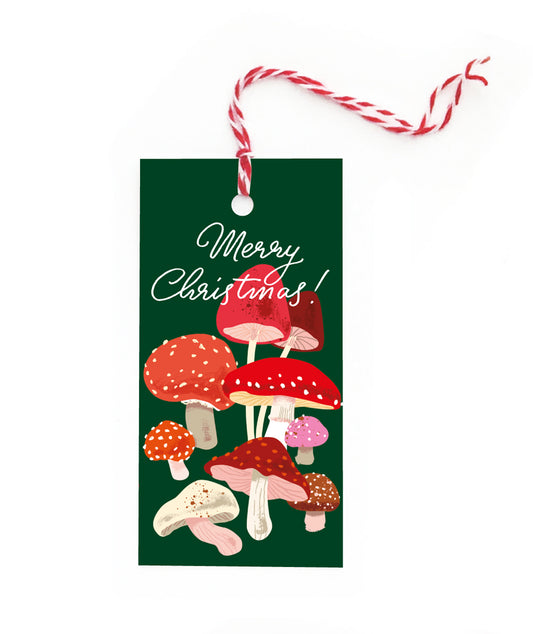Mushrooms Christmas Tags