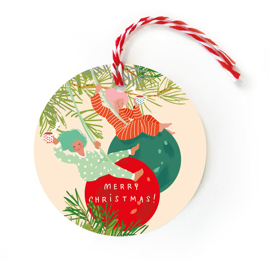 Bauble Girls Christmas Tags