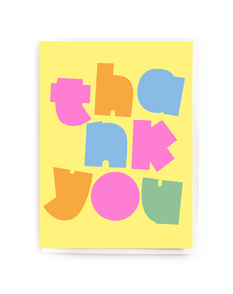 Bubble Letters Thank You Mini