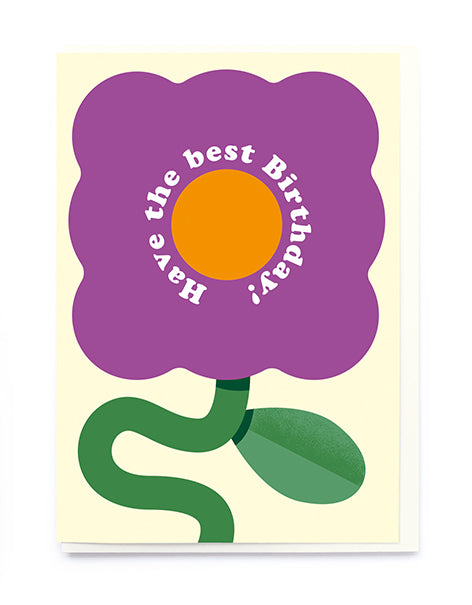 Graphic Block Flower Birthday