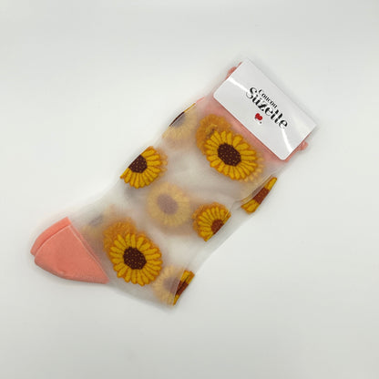 Sunflower Sheer Socks