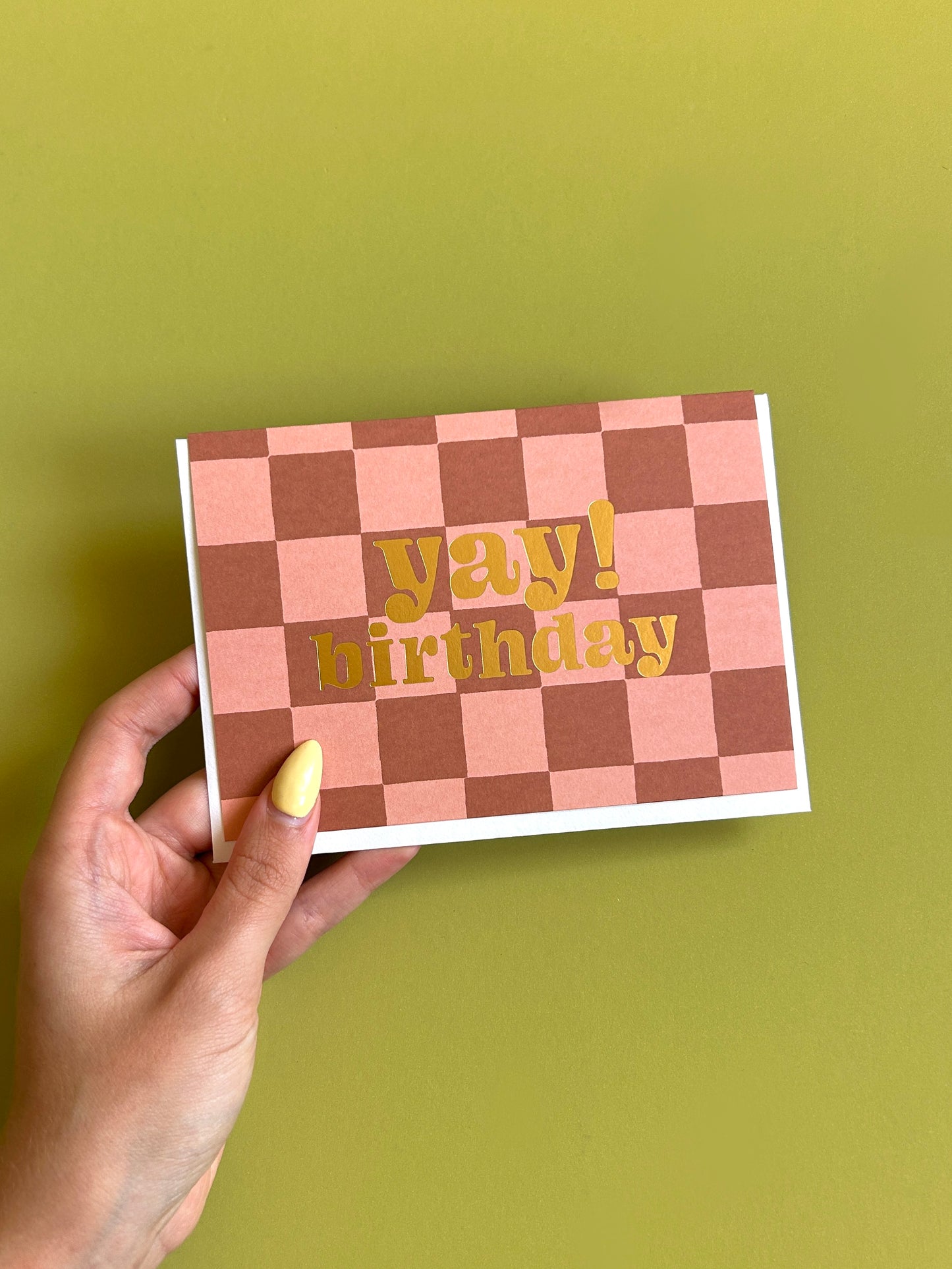 Terracotta Checkerboard Men's Birthday