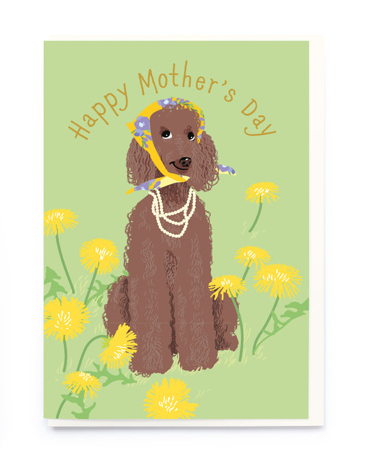 Brown Poodle Mother's Day