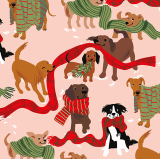 Dogs and Scarves Christmas Wrap