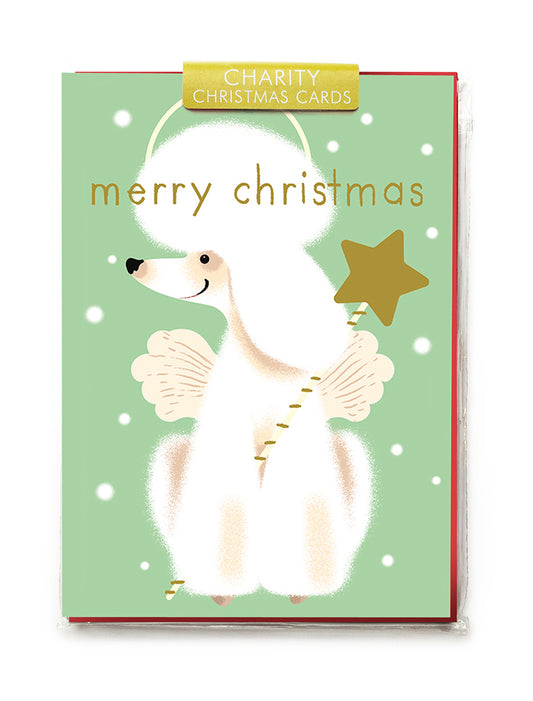 Poodle Angel Christmas Charity Bag