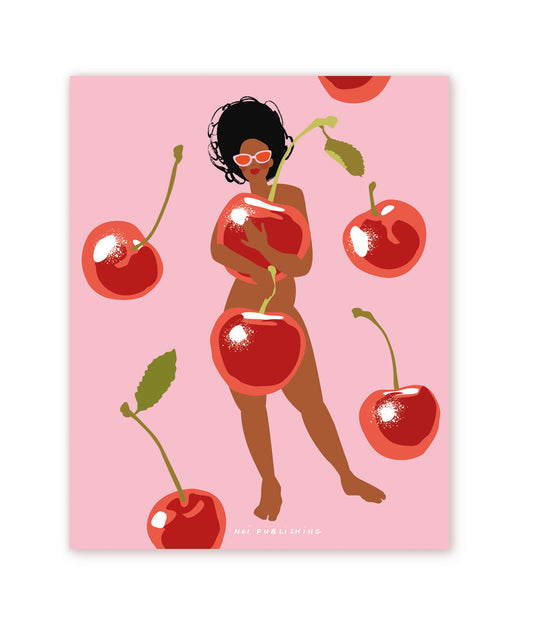 Cherry Fruit Nudie Print