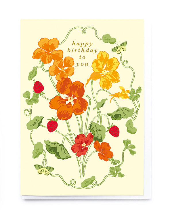 Nasturtiums & Strawberries Birthday