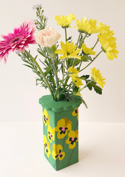 Pansy Paper Vase