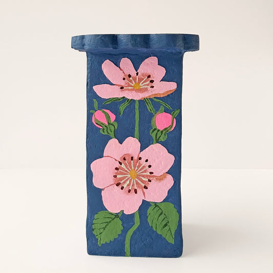 Wild Rose Paper Vase